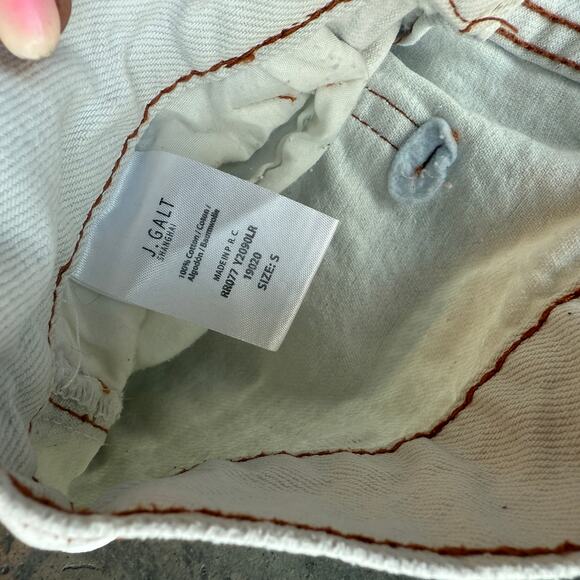 Vintage Y2k John Galt Wide Leg High Waisted White Rust Barrel Jeans Women's S - Picture 3 of 5